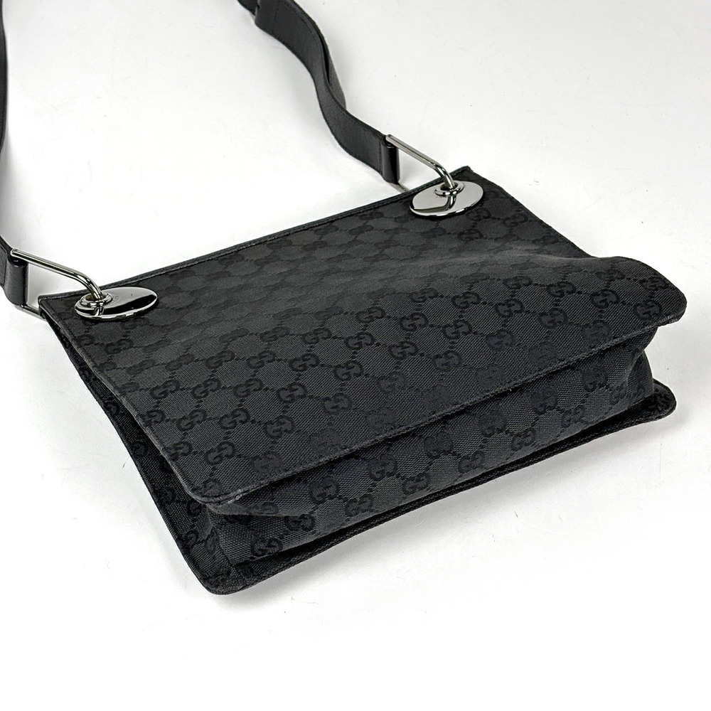 Gucci bag canvas black GG shoulder Black
